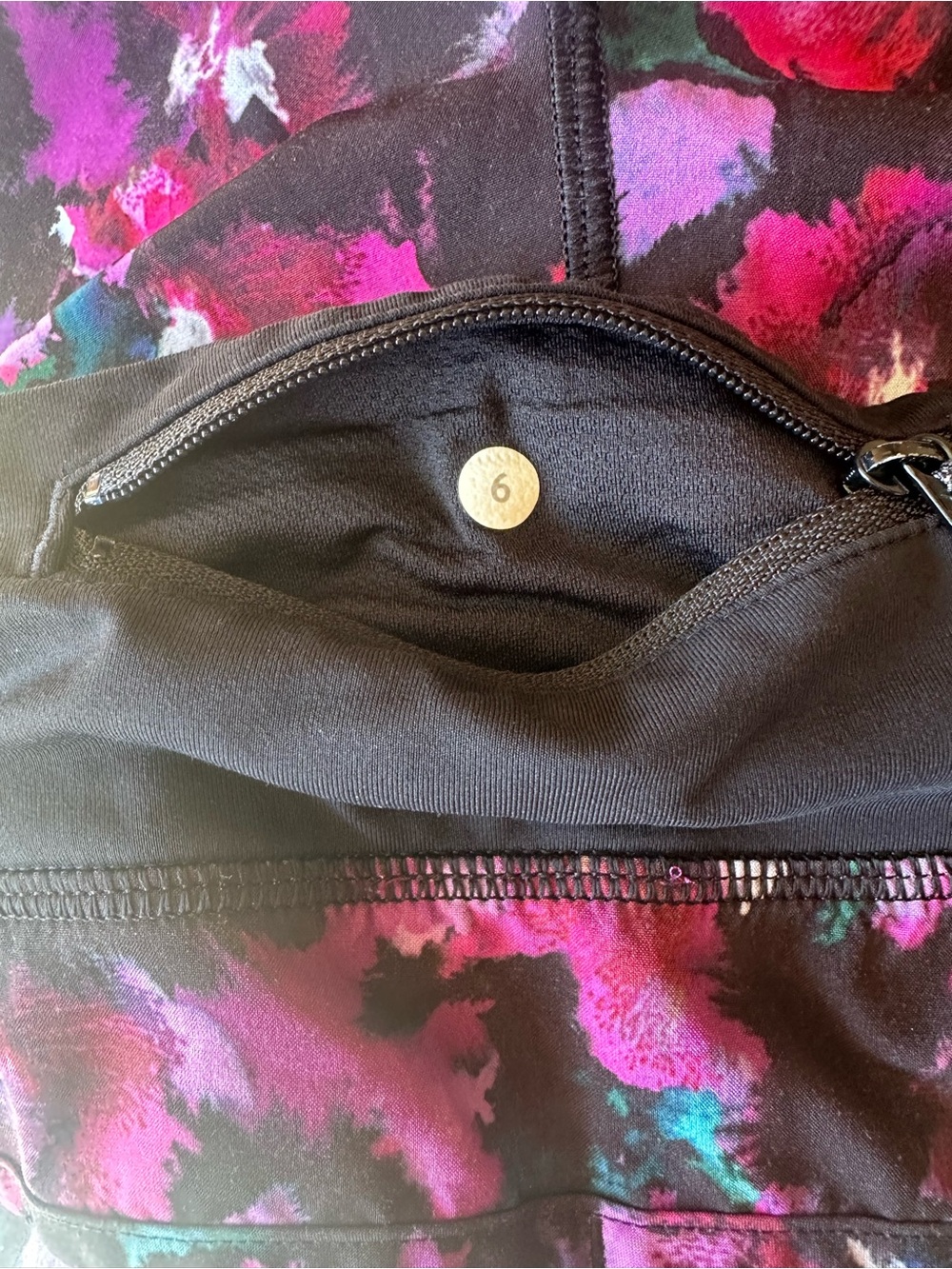 Lululemon Speed Short in Mini Midnight Bloom Black Deep Fuschia Black colorway - Picture 7 of 9